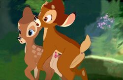 anus bambi_(character) bambi_(film) disney faline feral_on_feral penis pussy tagme