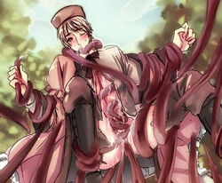 1boy anal axis_powers_hetalia ivan_braginski male male_only russia_(hetalia) solo tentacle tentacle_in_mouth tentacle_on_male tentaclejob undressing