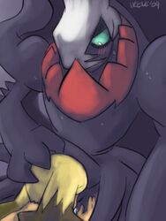 1girls alice_(pokemon) blush blushing darkrai female irene nintendo pokemon pokemon_(movie) pokemon_(species)