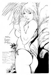 1girls 2007 ass beach big_breasts caitlin_fairchild dc dc_comics ed_benes ed_benes_studio female female_only gen¹³ leandro_oliveira mariah_benes solo tagme thong topless wildstorm