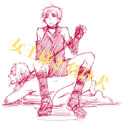 2d arthur_kirkland axis_powers_hetalia england_(hetalia) france_(hetalia) francis_bonnefoy male_only monochrome multiple_boys