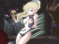 blonde_hair female female_only long_hair purim rape secret_of_mana solo tansoku102cm tentacle thanatos_(secret_of_mana) torn_clothes wink