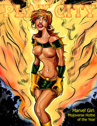 1girls dwwrider female female_only human human_only light-skinned_female light_skin magazine_cover marvel marvel_girl phoenix phoenix_(x-men) rachel_summers red_hair short_hair solo straight_hair x-men