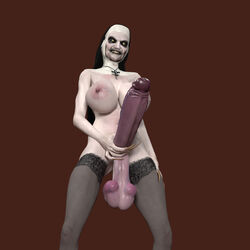 1futa 3d balls ballsack big_penis breasts dangling_balls dangling_testicles erection fingernails foreskin futa_only futanari gif_author high_heels human intersex low_hanging_balls nightmare_fuel nun nun's_habit penis possessed retracted_foreskin scrotum shaved_crotch solo testicles ugly uncircumcised uncut veiny_penis