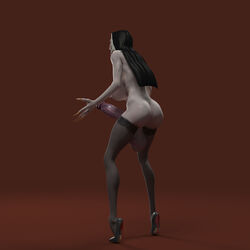 3d futa_only futanari gif_author high_heels intersex lipstick long_legs nightmare_fuel nun ugly