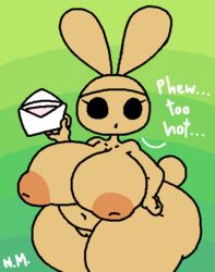 animal_crossing big_ass big_belly big_breasts big_butt bunny bunny_ear bunny_ears bunny_girl bunny_tail chubby chubby_female coco_(animal_crossing) colorful dialogue english_text female furry furry_only half-dressed half_naked large_ass large_breasts naked nintendo no_panties nude only_top pussy showing_off sleepyslut tail tank_top text thick thick_ass thick_legs thick_thighs wide_hips