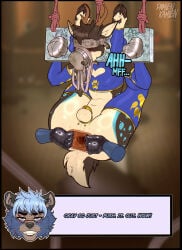 absurd_res anal anal_penetration anthro antlers anus arms_tied armwear ass badger balls black_body black_fur black_hair black_nose blindfold blue_body blue_clothing blue_eyes blue_fur blue_hair bodily_fluids body_worship bondage bound brown_body brown_fur chastity_cage chastity_device cheerleader cheerleader_outfit clothed clothing crop_top damienkamien deer degradation dirty dirty_clothing dirty_talk dirty_underwear dominant dominant_anthro dominant_male duct_tape duo ear_piercing ears_back eyebrows facial_scar fingering footwear fur gag gay gay_male genitals gloves gold_(metal) guiche_piercing half-closed_eyes hands_tied handwear heart_symbol hi_res hooves horn humiliation jockstrap jockstrap_in_mouth jockstrap_on_face jockstrap_sniffing latex latex_clothing latex_gloves latex_handwear legs_behind_back legs_tied legs_up legwear louis_(rashthefur) lube lube_in_ass lube_on_butt lube_string male male/male mammal markings moan musk musk_worship musky_underwear mustelid musteline narrowed_eyes navel onomatopoeia penetration piercing pivoted_ears restraints rope rough_anal scar scent scent_play sequence shirt shy sloppy smile sniffing sniffing_clothes sock_in_mouth sock_sniffing socks sound_effects speech_bubble spots spotted_body spotted_fur spread_anus spread_legs spreading stained_underwear stocks stuff_gag submissive submissive_anthro submissive_male sweat tail tally_marks tape tape_bondage tape_gag teeth text thrack topwear underwear underwear_gag underwear_sniffing yaoi