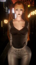 crashbanditkut self_upload 2026 hi_res highres high_resolution 3d 4k virtamate virt-a-mate depth_of_field chromatic_aberration original original_character human female 1girls 1girl straight solo solo_focus solo_female hair long_hair twintails eyebrows eyelashes long_eyelashes eyeshadow light_skin light-skinned_female breasts small_breasts thighs nail_polish nails long_nails clothing clothed young young_female teenager teenage_girl thick_thighs thick night blonde_hair brown_eyes hourglass_figure hourglass_figured_female fit fit_female looking_at_viewer standing outdoors japanese_text piercing nose_piercing ring_piercing lipstick black_lipstick lips makeup mascara black_eyeshadow queen_of_spades queen_of_spades_symbol queen_of_spades_tattoo qos qos_tattoo tattoo snowbunny bnwo street glasses shirt jeans half-closed_eyes