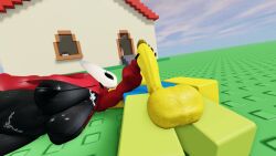 1boy 1girls 3d background_music balls baronaces big_balls big_breasts big_penis bikini breasts crossover female handjob hollow_knight hornet_(hollow_knight) loop male noob noob_(roblox) outdoors penis roblox roblox_studio robloxian shorter_than_30_seconds tagme thick_thighs thighs video weird_crossover
