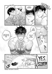 male male_focus male_only muscular muscular_male yaoi gay bara neskuna jujutsu_kaisen itadori_yuuji fushiguro_megumi