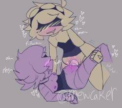 1boy 1boy1girl 1girls blush blushing blushing_female blushing_male bulge canon_couple disassembly_drone glitch_productions male/female mewcaker missionary missionary_position murder_drones n_(murder_drones) purple_body uzi_(murder_drones) vaginal_penetration worker_drone yellow_body