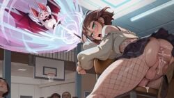 ai_art ai_generated anal anal_penetration anal_sex bat blue_eyes brunette brunette_femboy brunette_hair crossdressing fair-skinned_male fair_skin femboy femboy_futa_house fishnets forced_transformation gay gay_sex glasses lyon_(femboy_futa_house) magic magic_wand male/male morgan_(femboy_futa_house) public public_sex steam_(software) tagme tophouse_(artist) transformation_through_magic yaoi