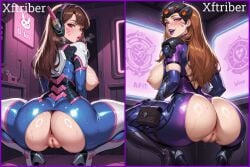 1girl 1girls ai_art ai_generated anus before_and_after big_ass big_lips blizzard_entertainment bodysuit brainwashing brown_eyes brown_hair cleavage corrupted corruption d.va d.va_(overwatch) eyeshadow gradient_eyes headphones huge_ass hypnosis hypnotized large_breasts latex lips makeup mature_female mind_break mind_control mouth_mask nipples overwatch puffy_nipples pussy pussy_juice seductive seductive_pose sequence thick_thighs video_game_character voluptuous_body voluptuous_female widowmaker xftriber
