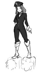 1girls ass big_ass big_breasts black_bodysuit bodysuit boots breasts brown_eyes brown_hair camie_utsushimi clothing female full_body hat high_heel_boots high_heels looking_at_viewer my_hero_academia peaked_cap sexy shiketsu_high_school_cap smile solo solo_female tagme utsushimi_camie boku_no_hero_academia 1female 1boy 1girl 1boy1girl 1girl1boy male female/male male/female adult adult_female boot_fetish clothes knee_boots kneehigh_boots leather leather_boots tall_boots long_legs femdom dominatrix dominant dominant_female malesub submissive_male cfnm clothed_female_nude_male celera_prime monochrome black_and_white minoru_mineta mineta_minoru