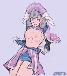 1girls breasts female high_entia kalruna melia_antiqua nude nude_female silver_hair tagme twintails wings wings_on_head xenoblade_(series) xenoblade_chronicles