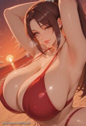 1girl ai_generated alternate_version_at_source armpit asian asian_female big_ass big_breasts big_butt big_thighs bikini brown_hair fatal_fury hips_wider_than_shoulders huge_ass huge_breasts hypet mai_shiranui shiny shiny_skin sideboob standing steam steaming_body tagme thick thick_ass thick_hips thick_legs thick_thighs thighs video_game_character video_games voluptuous voluptuous_female wide_hips