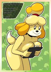 cheesyboy888 ass breasts nude clipboard 1girls female tagme isabelle_(animal_crossing) animal_crossing