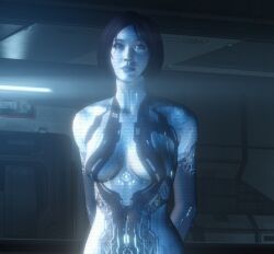 1girls 343_industries 3d 3d_(artwork) ai_female android_girl cleavage cortana female_only femsub game_screenshot halo_(series) halo_4 huge_breasts lowres mature_woman microsoft navel official_art short_hair_female source_request standing