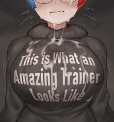 1girl absurdres black_hoodie blue_hair blush breasts commentary cum cum_on_body cum_on_breasts cum_on_chest cum_on_clothes cum_string english_commentary english_text facial glasses highres hood hood_down hoodie large_breasts multicolored_hair penny_(pokemon) pokemon pokemon_scarlet_and_violet red_hair simple_background solo upper_body wavy_mouth this_is_what_an_amazing_mom_looks_like meme nintendo dryvial english text big_breasts huge_breasts clothing clothed clothed_female female female_only solo_female 1girls short_hair two-tone_hair blushing blush_lines cum_on_face after_fellatio nerd nerdy_female pokemon_sv steam steaming_body after_sex hourglass_figure slim slim_waist waist upper_body_only upper_body_focus light_skin light-skinned_female voluptuous voluptuous_female curvy curvy_figure curvaceous 2d 2d_(artwork) 2026 hi_res absurd_res