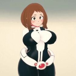1girl 3d animated big_breasts boku_no_hero_academia bouncing_breasts brown_eyes brown_hair evaan fully_clothed giddora gif hero_outfit_(mha) koikatsu loop my_hero_academia ochako_uraraka sexy thick_thighs thighs uraraka_ochako