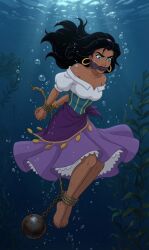 asphyxiation barefoot drowning esmeralda feet tagme underwater underwater_peril underwater_peril_aladdin