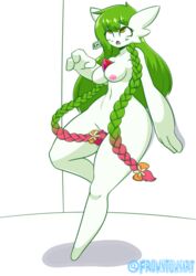 1girls anthro anthrofied areolae braided_hair breasts curvy_figure dildo dildo_in_pussy female frowntown gardevoir green_hair humanoid long_hair nintendo nipples original_character pokemon pokemon_(species) pokemon_rse text thick_thighs thighs watermark white_background white_skin wide_hips yellow_eyes