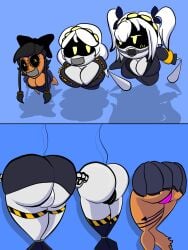 3girls ass ass_bigger_than_head ass_comparison ass_focus black_bow black_hair black_hair_female bondage boobs boobs_bigger_than_head booty booty_focus bound bound_and_gagged bow bow_on_head breast_comparison breasts breasts_bigger_than_head butt_bigger_than_head butt_crack butt_focus cameltoe consensual consent cyn_(murder_drones) cyntessa_(murder_drones) disassembly_drone female female_focus female_only gag gagged gagged_female glitch_productions hair_bow hairbow hole_in_wall j_(murder_drones) juicy_breasts juicy_pussy juicy_thighs murder_drones nightmare_waifu open_mouth open_mouth_gag pigtails pussy ring_gag robot robot_girl sharkwar skinsuit skirt submissive submissive_female take_your_pick tape tape_bondage tape_gag taped_mouth thick_thighs thighs thighs_bigger_than_head tits tits_bigger_than_head titties titties_bigger_than_head tongue tongue_out twintails twintails_(hairstyle) v_(murder_drones) white_hair white_hair_female worker_drone