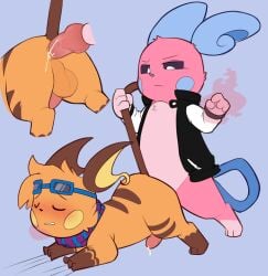 2026 all_fours alolan_form alolan_raichu alternate_color anal anal_penetration animal_genitalia animal_penis anthro anus balls biped blue_background blue_body blue_fur blush bodily_fluids brown_body brown_fur canine_genitalia canine_penis cheek_spots clothed clothed_anthro clothed_male clothing cum cum_in_ass cum_inside digital_drawing_(artwork) digital_media_(artwork) digitigrade doggystyle dominant dominant_anthro dominant_male duo ejaculation eyes_closed fan_character flat_colors from_behind_position fur fur_tuft generation_1_pokemon generation_7_pokemon genital_fluids genitals glans gloves_(marking) head_tuft hi_res humanoid_genitalia humanoid_penis jacket knot knotted_penis leg_markings looking_down looking_down_at_partner looking_pleasured male male/male male_anthro male_on_anthro markings multicolored_body multicolored_fur multiple_angles narrowed_eyes nintendo open_clothing open_jacket open_topwear orange_body orange_fur pattern_clothing pattern_scarf penetration penile penile_penetration penis pink_body pink_fur pokemon pokemon_(species) porldraws raichu rear_view regional_form_(pokemon) scarf sex side_view simple_background socks_(marking) striped_body striped_clothing striped_fur striped_scarf stripes submissive submissive_anthro submissive_male tail tail_grab topwear tuft two_tone_body two_tone_fur