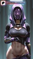 1girls ai_generated 1girl high_quality highres artist_name high_resolution patreon electroworld hi_res 2026 watermark patreon_username stable_diffusion cleavage breasts solo bandages tits pubic_hair bust navel chest boobs bandaged_arm sarashi female_pubic_hair quarian tali'zorah_nar_rayya mass_effect