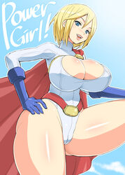 alternate_universe big_breasts blonde_hair blue_eyes dc female female_kryptonian female_only kara_zor-l karen_starr kryptonian otoi_rekomaru power_girl short_hair solo solo_female solo_focus superman_(series)