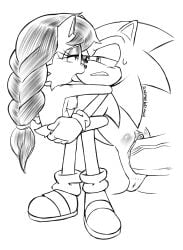 absurd_res anus artist_name bodily_fluids breasts chipmunk duo eulipotyphlan eyelashes female genitals ground_squirrel hedgehog hi_res icydirtball julayla_chipmunk male male/female mammal monochrome nipples penetration penile penile_penetration penis_in_vagina rodent sciurid sega sex sonic_the_hedgehog sonic_the_hedgehog_(archie) sonic_the_hedgehog_(comics) sonic_the_hedgehog_(series) standing standing_sex sweat tail text vaginal vaginal_penetration vulva