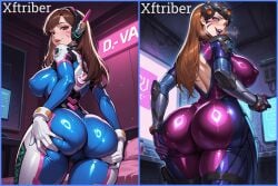 1girl 1girls ai_art ai_generated before_and_after big_ass big_lips blizzard_entertainment bodysuit brainwashing brown_eyes brown_hair cleavage corrupted corruption d.va d.va_(overwatch) eyeshadow gradient_eyes headphones huge_ass hypnosis hypnotized large_breasts latex lips makeup mature_female mind_break mind_control overwatch seductive seductive_pose sequence thick_thighs video_game_character voluptuous_body voluptuous_female widowmaker xftriber