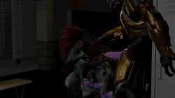 16:9 3d_(artwork) alien animal_genitalia animal_penis anthro anthro_penetrated arm_feathers arm_tuft armor avian balls big_breasts breasts clothed clothed/nude clothed_male clothing colored dark digital_media_(artwork) feather_hair feathered_crest feathers fellatio genitals group guywhom gynomorph gynomorph/male gynomorph_penetrated halo_(series) hand_on_head handjob handjob_while_penetrated handjob_while_sucking head_crest hi_res intersex intersex/male intersex_penetrated interspecies kig-yar kneeling_oral_position knot knotted_penis locker locker_room male male_penetrating male_penetrating_anthro male_penetrating_gynomorph male_penetrating_intersex mandibles microsoft non-mammal_breasts nude nude_anthro nude_gynomorph nude_intersex oral penetration penile penis penis_in_mouth pseudo_hair sangheili scalie sex small_breasts t'vaoan trio tuft widescreen xbox_game_studios