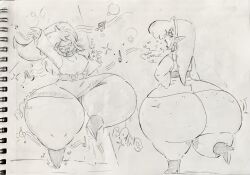 1girls female mtf_crossgender sonic_for_hire thick_thighs thighs huge_thighs artsyymartsyyyy link ass huge_ass dancing lipstick margarita breasts iceberg_body_shape boots multiple_views back_view