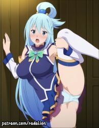 1girls ai_generated anime_screencap aqua_(konosuba) blue_eyes blue_hair blush blush_lines blushing blushing_at_viewer blushing_female breasts clothed clothed_female curvaceous curvaceous_ass curvaceous_body curvaceous_female curvaceous_figure curvaceous_hips curvaceous_thighs curves curvy curvy_body curvy_female curvy_figure curvy_hips curvy_thighs female female_focus female_only hair_between_eyes hair_ornament holding_leg holding_legs indoors jerkoff_visual_assistance konosuba konosuba:_god's_blessing_on_this_wonderful_world! leg_lift legs legs_up long_hair looking_at_viewer mature mature_body mature_figure mature_woman medium_breasts moaning moaning_in_pleasure mouth_open panties redelion seducing seduction seductive seductive_body seductive_eyes seductive_look seductive_mouth seductive_pose shiny shiny_ass shiny_body shiny_butt shiny_clothes shiny_hair shiny_skin showing_panties skirt skirt_lift skirt_up soft_breasts standing standing_on_one_leg teenage_female teenage_girl thick thick_ass thick_butt thick_hips thick_legs thick_lips thick_thighs white_panties