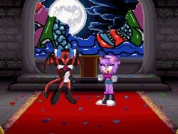 project_x_love_potion_disaster sonic_(series) sonic_the_hedgehog_(series) sega fan_character oc original_character sarah_(galaxy-sarah) sarah_the_hedgehog galaxy-sarah vaginal_penetration vaginal reverse_cowgirl_position breast_grab breast_play balls big_breasts big_ass big_penis big_belly bimbo bimbofication cum cum_inside cum_in_pussy cum_inflation erection female_anthro incubus incubus_(project_x) incubus_corruption_(project_x) lingerie maid maid_headdress maid_uniform transformation transformation_sequence 2d pixel_art pixel_animation