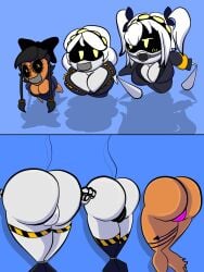 3girls ass ass_bigger_than_head ass_comparison ass_focus black_bow black_hair black_hair_female bondage boobs boobs_bigger_than_head booty booty_focus bound bound_and_gagged bow bow_on_head breast_comparison breasts breasts_bigger_than_head butt_bigger_than_head butt_crack butt_focus cameltoe consensual consent cyn_(murder_drones) cyntessa_(murder_drones) disassembly_drone female female_focus female_only gag gagged gagged_female glitch_productions hair_bow hairbow hole_in_wall j_(murder_drones) juicy_breasts juicy_pussy juicy_thighs murder_drones nightmare_waifu open_mouth open_mouth_gag pigtails pussy ring_gag robot robot_girl sharkwar skinsuit skirt submissive submissive_female take_your_pick tape tape_bondage tape_gag taped_mouth thick_thighs thighs thighs_bigger_than_head tits tits_bigger_than_head titties titties_bigger_than_head tongue tongue_out twintails twintails_(hairstyle) v_(murder_drones) white_hair white_hair_female worker_drone