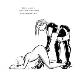 1boy 1girls black_and_white boot_fetish boots breasts celera_prime couple couple_(romantic) couple_goals couple_sex cute dominant_female dominatrix domme domme_girl_and_gamer_boy elbow_gloves english english_text female femdom femdom_caption footwear funny gentle_femdom gloved_hands gloves goth_girl goth_girl_and_gamer_boyfriend high_heel_boots high_heels latex latex_boots latex_gloves leather leather_boots leather_gloves long-haired_female long_hair male monochrome olivia_(celera_prime) original original_character original_characters patent_boots relationship_goals romantic romantic_couple shoe_fetish shoes skirt submissive_male thigh_boots thighhigh_boots thighhighs thighs wholesome bootjob shoejob cum cum_on_boots penis orgasm milking milking_handjob milking_cum milking_penis balls_grab squeezing_balls
