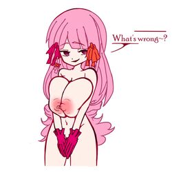 alternate_breast_size breasts hakayu huge_breasts pink_hair witch's_heart zizel