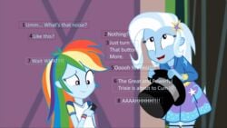 equestria_girls female female_only human_only humanized my_little_pony rainbow_dash_(eg) tagme trixie_(eg)