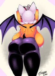 1girls anthro armpits backboob bat big_ass big_breasts edit female female_only from_behind furry huge_ass huge_breasts jontxu large_breasts partially_clothed pinup rouge_the_bat skintight solo sonic_(series) standing sweat taigerarts thick_thighs tight_clothing tights topless wide_hips