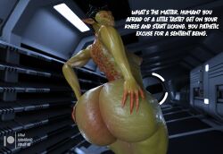 3d 3d_(artwork) alien ass butt_focus daz3d daz_studio dialogue dominant_female domination fat_ass female female_only general_xarphina_(lhf3d) hand_on_butt hips hips_grab huge_ass large_ass looking_back lowhangingfruit3d_(artist) mature_female nude nude_female older_female pear_shaped pinup puffy_areola puffy_nipples small_breasts solo solo_female solo_focus thick thick_ass thick_thighs thighs wide_hips