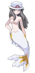 1girls alternate_color alternate_species armpits bare_shoulders blush breasts edit goldeen grey_hair hand_on_hip hat human leaf_(pokemon) long_hair looking_at_viewer mermaid nipples no_pussy nude png png_file pokémon_(species) pokemon pokemon_frlg pokemon_rgby shiny_pokemon source_request tail transparent_background wide_hips young