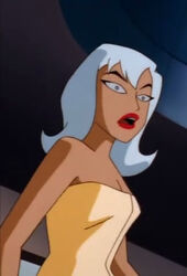 batman_(series) batman_beyond bobbi_blade_sommer dc dc_comics dcau female female_only screencap screenshot shower_room solo_female towel white_hair