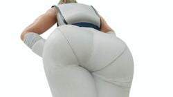 16:9 1girls 3d animated ass ass_focus ass_shake big_ass blonde_hair falke female female_only gif jiggle kishi muscular pantylines solo street_fighter street_fighter_v white_background white_legwear wide_hips