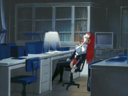 animated bible_black bible_black_only female female_masturbation masturbation orgasm pencil screencap tagme under_desk