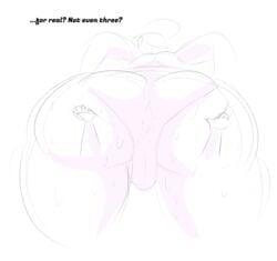 ass ass_worship big_ass bubble_ass bubble_butt dialogue facesitting femdom huge_ass jigglyjuggle micro monochrome sketch text wide_hips