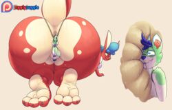 anthro ass ass_worship big_ass bubble_ass bubble_butt facesitting femdom huge_ass jigglyjuggle micro used_as_panties wide_hips