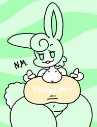 anthro big_ass big_breasts big_butt big_ears bunny bunny_ear bunny_ears bunny_girl bunny_tail large_areolae large_ass large_breasts larger_female original_character puffle_the_bunny sleepyslut smug thick thick_ass thick_legs thick_thighs