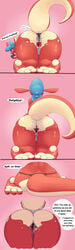 anthro ass ass_worship big_ass bubble_ass bubble_butt dialogue facesitting femdom huge_ass jigglyjuggle micro wide_hips